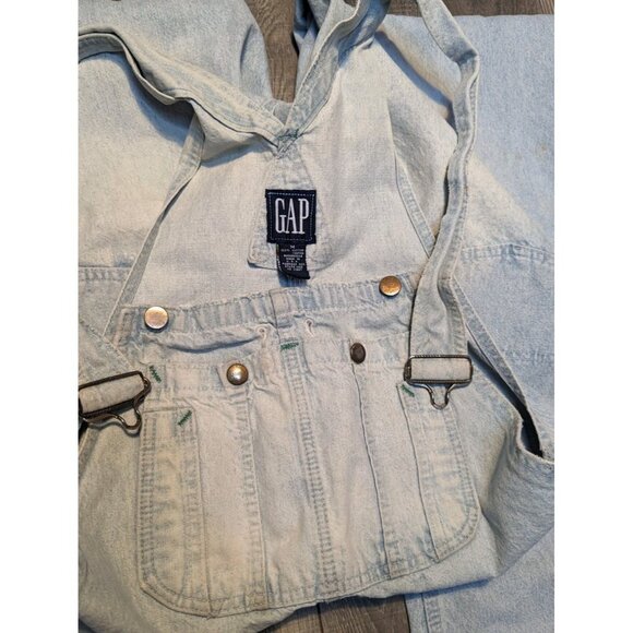 VTG GAP Overalls Mens Large Denim Paint Grunge Work Hippie Y2K Boho Jean Relaxed - Picture 8 of 14